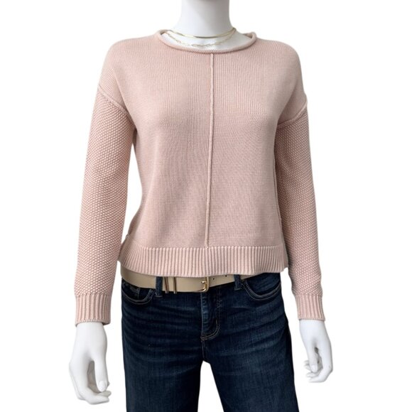 Rails Erin Sweater Knit Crewneck Blush Pink Cotton Blend Lightweight Pullover XS - Picture 2 of 14